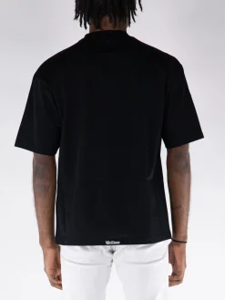 WE11DONE. T-Shirt<T-SHIRT GOTHIC LOGO PRINT Bianco, Nero