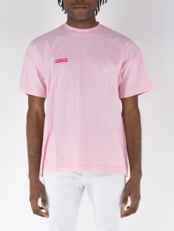 VETEMENTS. T-Shirt<T-SHIRT INSIDE-OUT EMBROIDERED LOGO Rosa