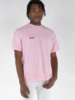 VETEMENTS. T-Shirt<T-SHIRT INSIDE-OUT EMBROIDERED LOGO Rosa