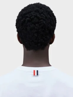 THOM BROWNE T-Shirt<T-SHIRT JERSEY SIDE SLIT TEE Bianco