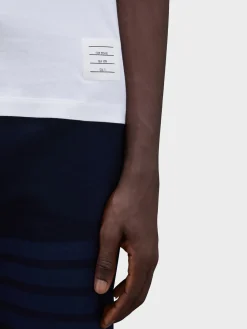 THOM BROWNE T-Shirt<T-SHIRT JERSEY SIDE SLIT TEE Bianco