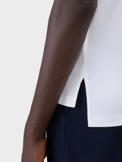 THOM BROWNE T-Shirt<T-SHIRT JERSEY SIDE SLIT TEE Bianco