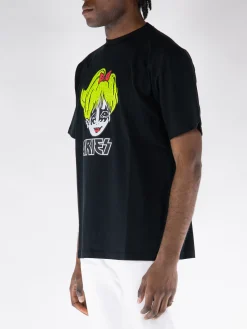 ARIES T-Shirt<T-SHIRT KISS Bianco, Nero, Rosso, Verde, Fluo