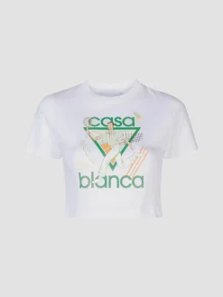 CASABLANCA T-Shirt<T-SHIRT LE JEU PRINTED BABY Bianco, Verde