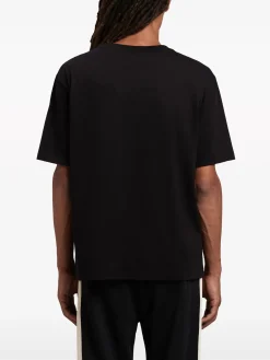 PALM ANGELS T-Shirt<T-SHIRT LOGO Bianco, Nero