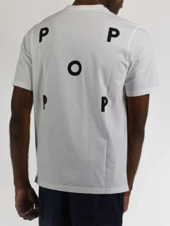 POP TRADING COMPANY T-Shirt<T-SHIRT LOGO Bianco