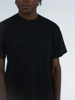 JW ANDERSON T-Shirt<T-SHIRT LOGO EMBROIDERY Nero