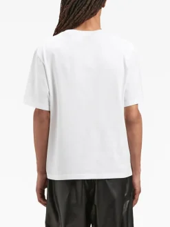 PALM ANGELS T-Shirt<T-SHIRT LOGO SLIM TEE Bianco, Nero