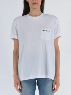 STELLA MCCARTNEY T-Shirt<T-SHIRT LOVE HEART SMC EMBROIDERY TEE Bianco