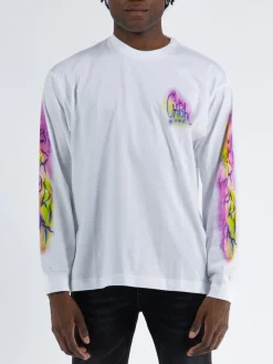 CARHARTT WIP T-Shirt<T-SHIRT L/S BABYBRUSH GRIN Bianco, Viola, Fluo