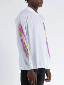 CARHARTT WIP T-Shirt<T-SHIRT L/S BABYBRUSH GRIN Bianco, Viola, Fluo