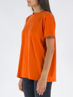 STELLA MCCARTNEY T-Shirt<T-SHIRT MINI STAR EMBROIDERY Arancione