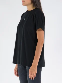 STELLA MCCARTNEY T-Shirt<T-SHIRT MINI STAR EMBROIDERY Nero