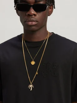 PALM ANGELS T-Shirt<T-SHIRT MONOGRAM Nero