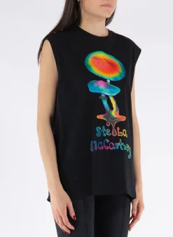 STELLA MCCARTNEY T-Shirt<T-SHIRT MUSHROOM PRINT Nero