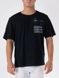 MM6 MAISON MARGIELA T-Shirt<T-SHIRT NUMBERS-MOTIF Bianco, Nero