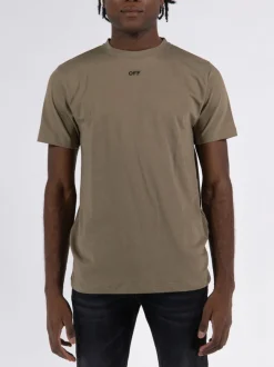 OFF-WHITE T-Shirt<T-SHIRT OF STITCH SLIM Beige