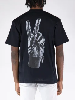 44 LABEL GROUP T-Shirt<T-SHIRT PEACE Bianco, Nero