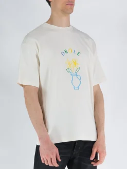DROLE DE MONSIEUR T-Shirt<T-SHIRT POT DE FLEURS Azzurro, Bianco, Giallo, Verde