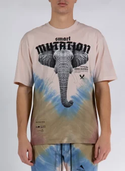 MAUNA-KEA T-Shirt<T-SHIRT SHIBORI TIE DYE Marrone, Multicolor, Nero, Rosa, Verde
