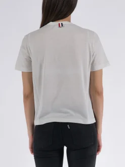THOM BROWNE T-Shirt<T-SHIRT SHORT SLEEVE POCKET TEE Bianco