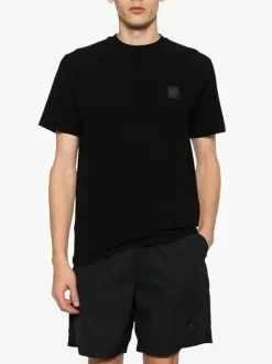 STONE ISLAND T-Shirt<T-SHIRT SHORTSLEEVE GHOST Nero