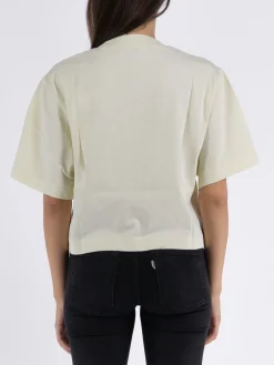 OFF-WHITE T-Shirt<T-SHIRT SMALL ARROW PEARLS CROP Bianco