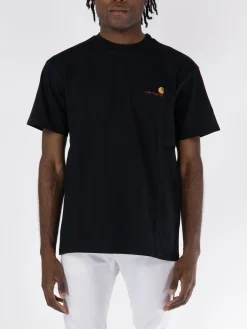 CARHARTT WIP T-Shirt<T-SHIRT S/S AMERICAN SCRIPT Nero