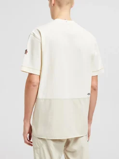 MONCLER GRENOBLE T-Shirt<T-SHIRT SS TRIPLE POCKET TEE Beige, Bianco