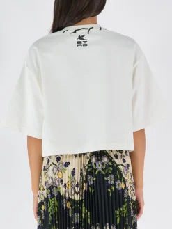 ETRO T-Shirt<T-SHIRT TAMARA CROPPED Bianco, Giallo, Marrone, Rosso