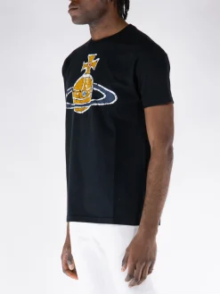 VIVIENNE WESTWOOD. T-Shirt<T-SHIRT TIME MACHINE CLASSIC Blu, Giallo, Nero, Rosso
