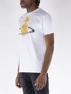 VIVIENNE WESTWOOD. T-Shirt<T-SHIRT TIME MACHINE CLASSIC Bianco, Blu, Giallo, Rosso
