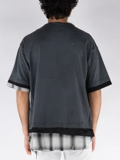 MAISON MIHARA YASUHIRO T-Shirt<T-SHIRT TRIPLE LAYERED Beige, Grigio, Nero